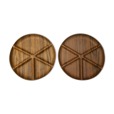 2 servants appetizer trays vintage Caleppio