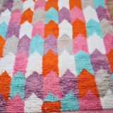 Handmade red wool Berber rug 150 X 100 CM