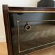 Art Deco dressing table in black lacquered wood with mirror