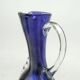 Mid-century modern jug, cobalt double-layered glass, designed by K. Gorski, Poland, 1970s