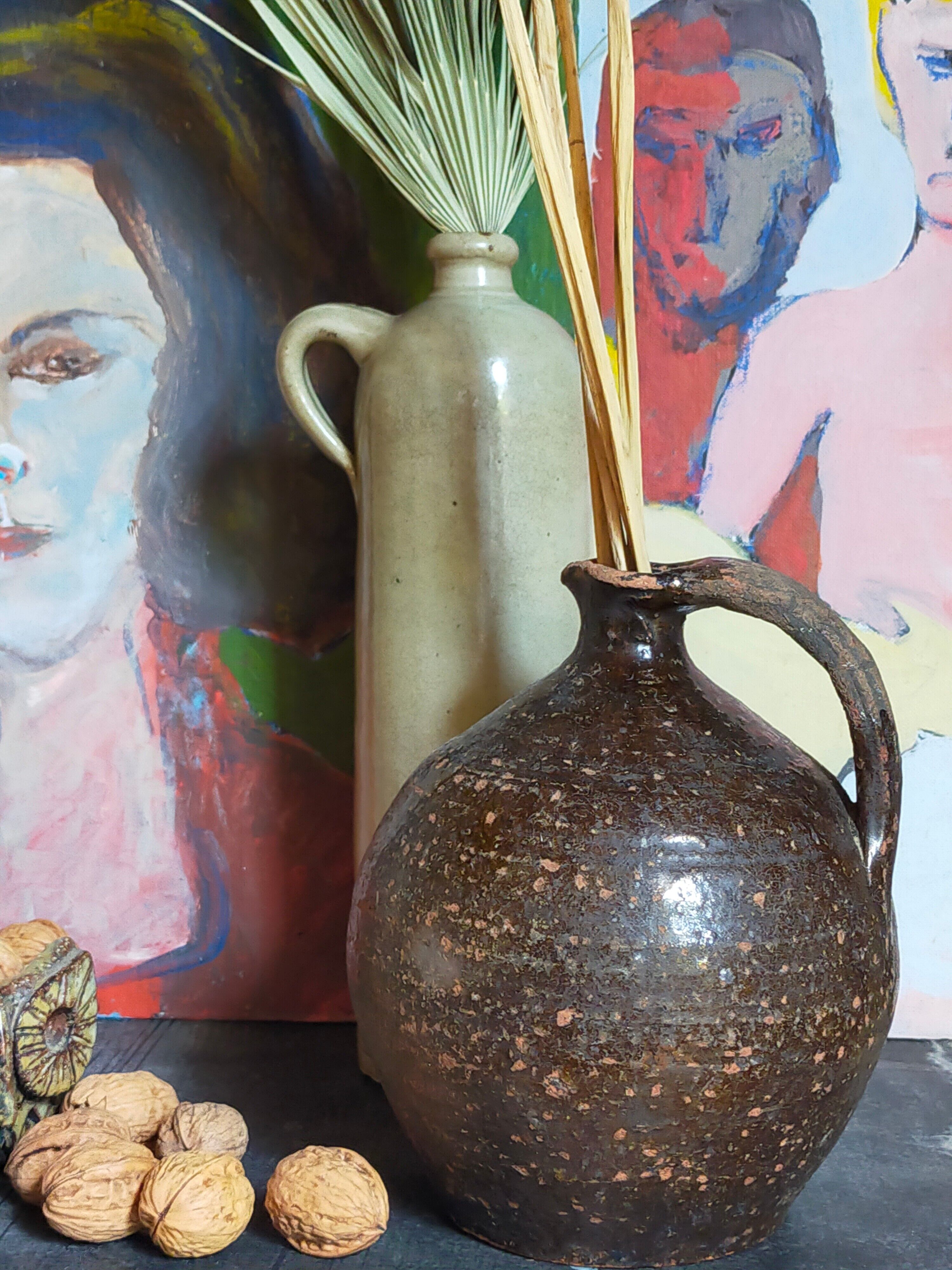 Poterie traditionnelle art-populaire terre émaillée XIXème