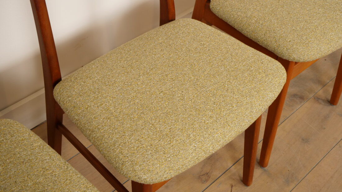 6 x dining chairs | Farstrup | Model 210 | Reupholstered | Green