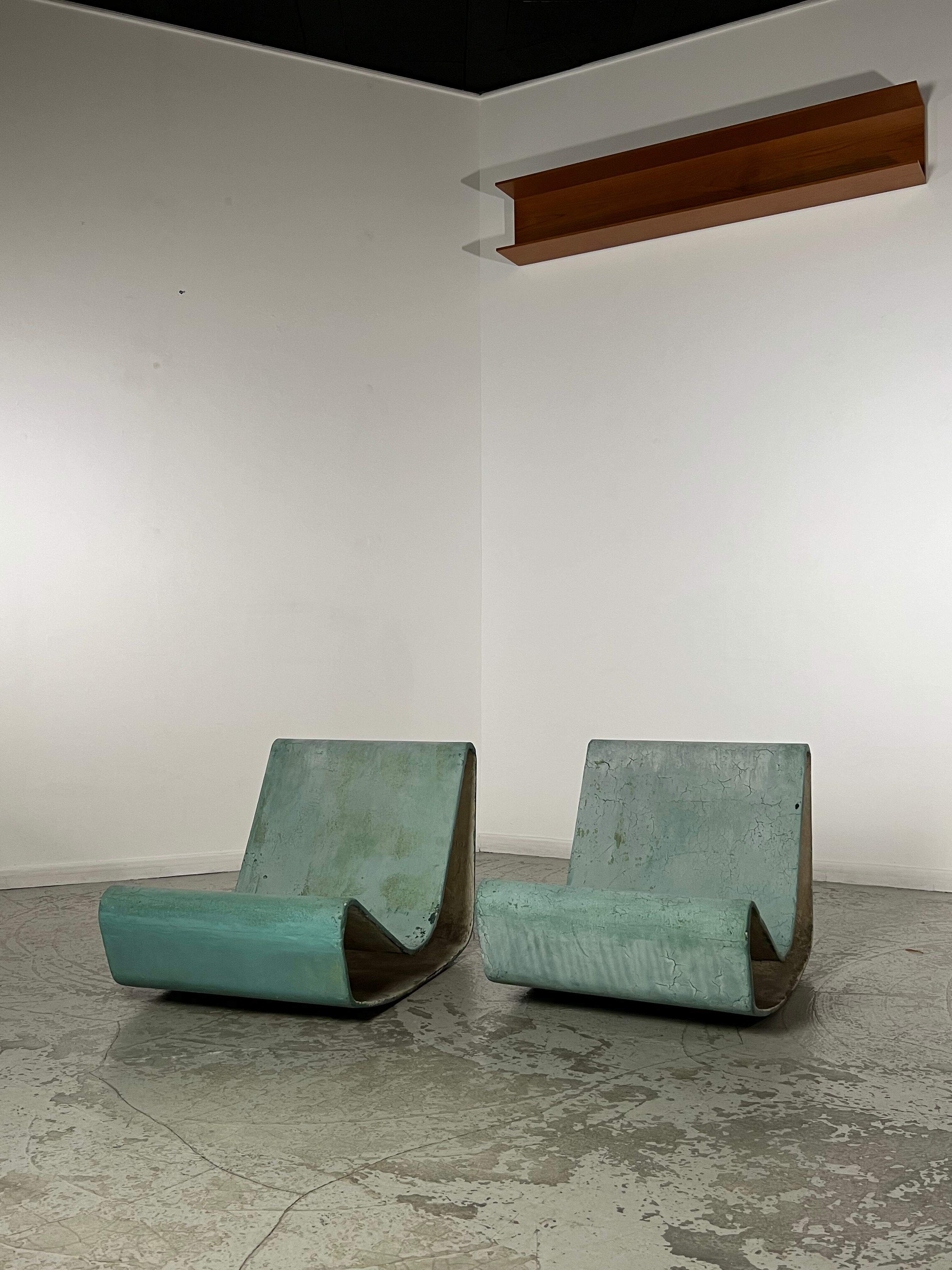 Paire de fauteuils Loop par Willy Guhl pour Eternit Suisse années 1950