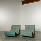 Pair of Loop armchairs by Willy Guhl for Eternit Switzerland 1950s