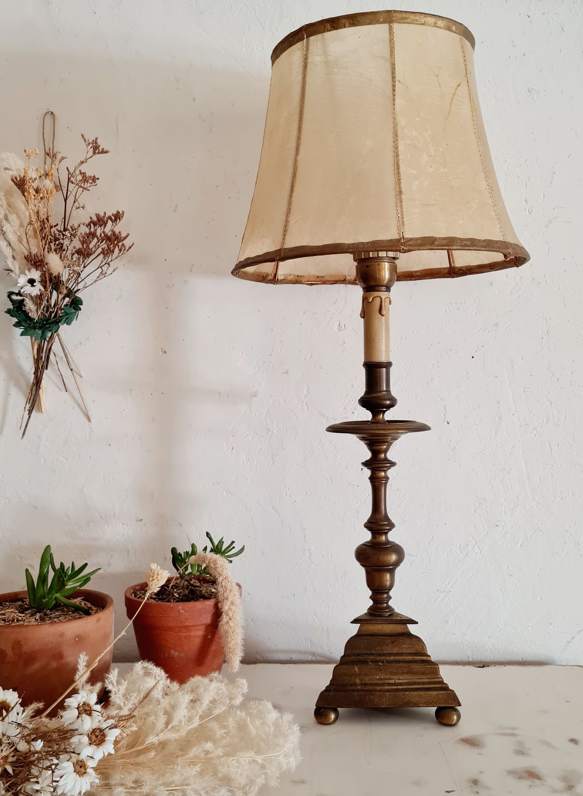 Antique brass lamp