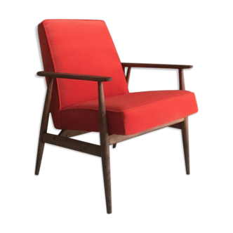 Vintage polish armchair 300-190 in velvet from mid century