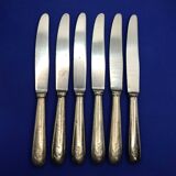 Set of 6 small silver-plated navy knives soh