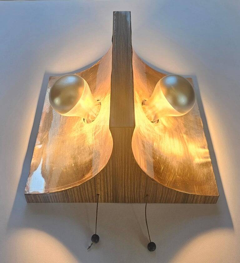 Very rare mid-century wall lamp, Germany, 1970s