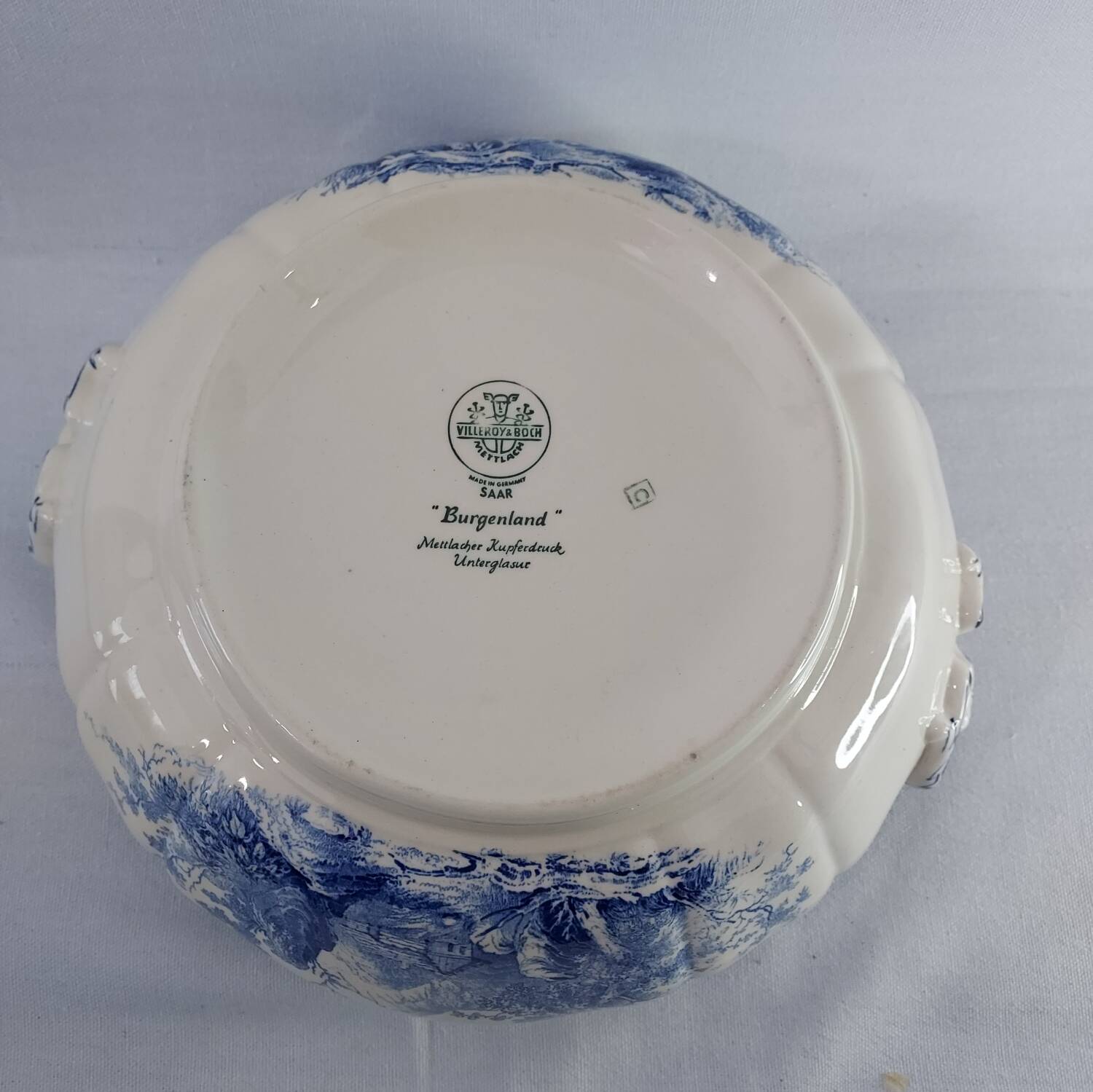 Villeroy & Boch "Burgenland" Soup Tureen in Blue Earthenware - Collectible Condition