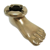 Anthropomorphic ashtray solid brass foot design 70s