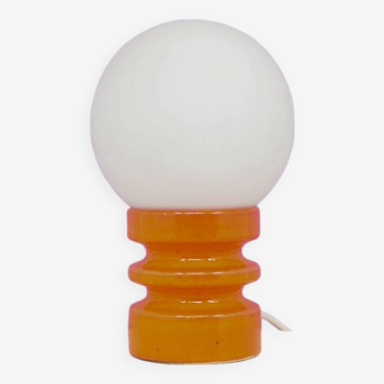 Vintage orange west germany lamp glass ball