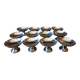 Set of 12 stainless steel footed bowls