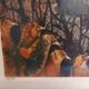 Original lithograph by Pierre-Henri Jacquot (1929-2009), birds and sun, framed and signed