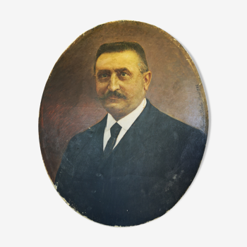 Portrait homme, huile sur toile, 1922