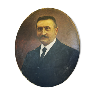 Portrait man, oil on canvas, 1922