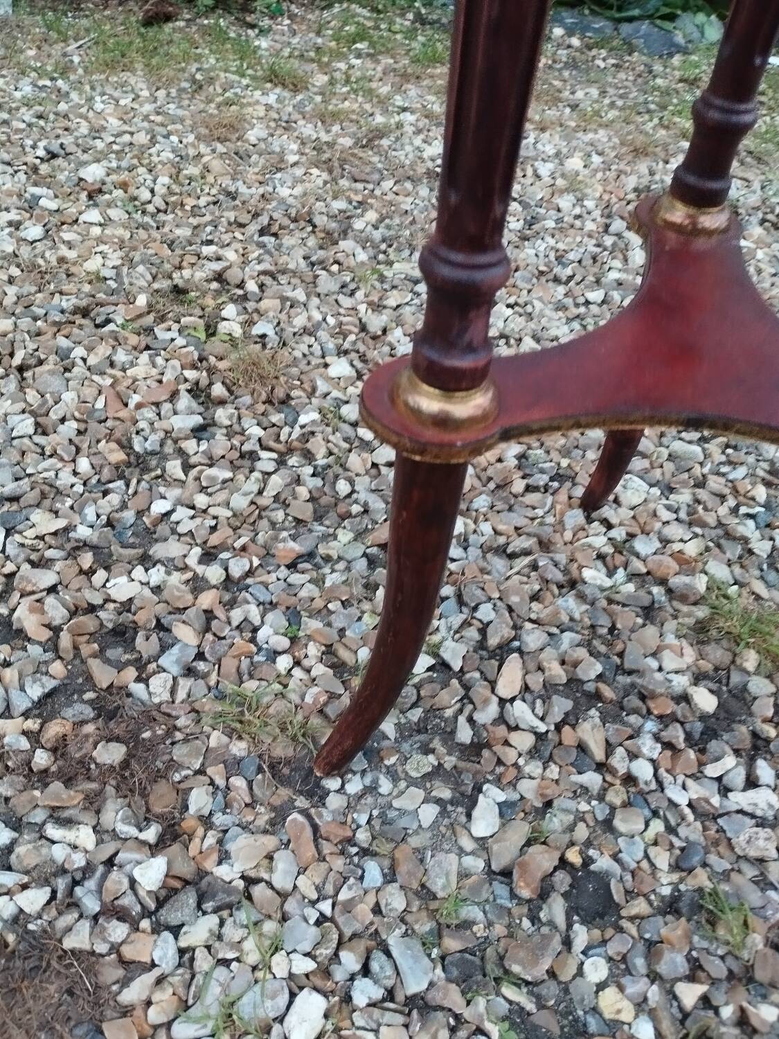Antique Louis XVI style side table with marble top