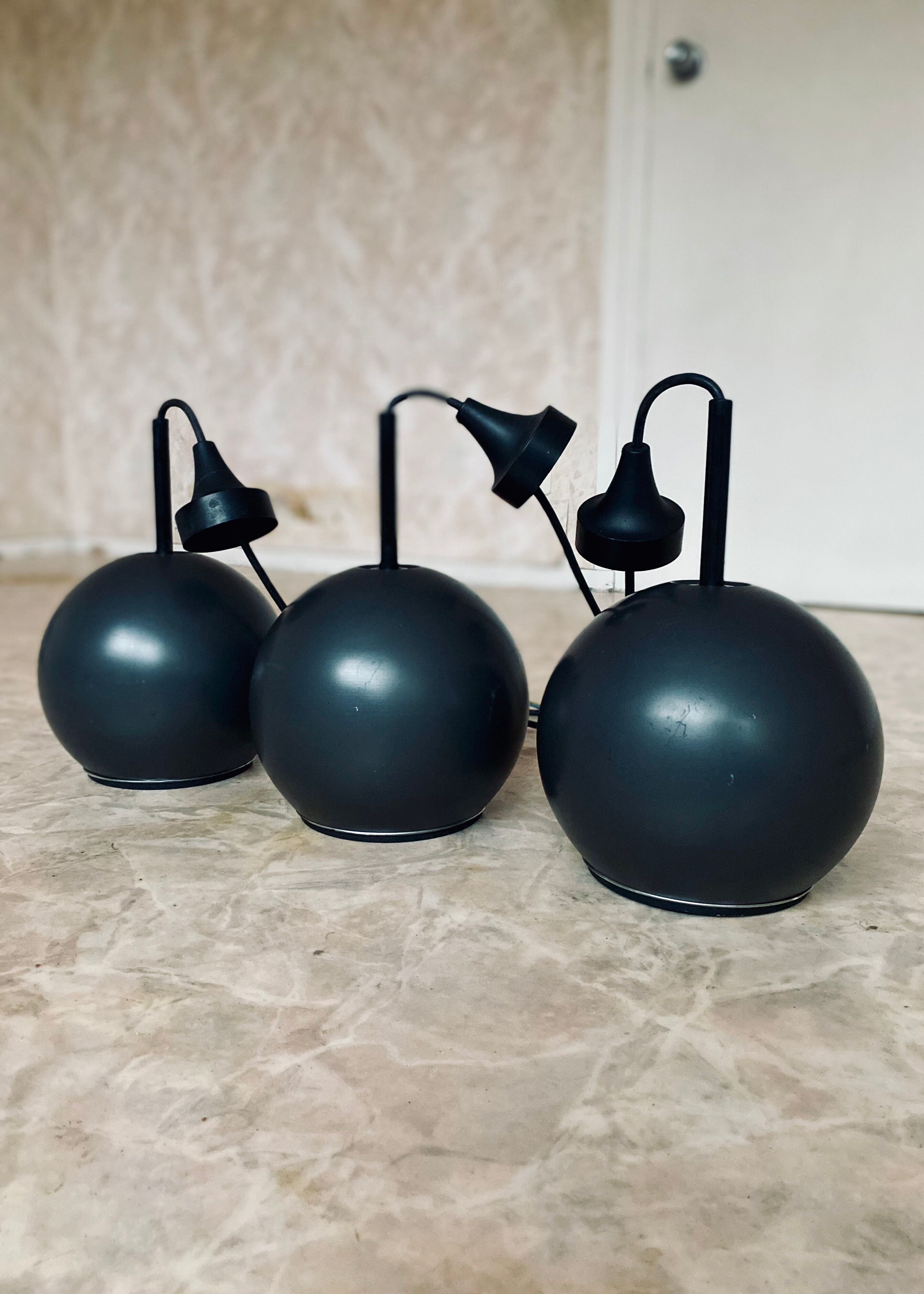 Suspensions boules vintage
