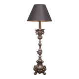 Stunning Antique Pewter Rococo Candlestick floor lamp Italy
