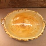 Ancien cendrier style vallauris céramique forme tronc bois vintage