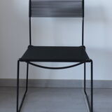 Black chair Spaghetti Giandomenico Belotti for fly line