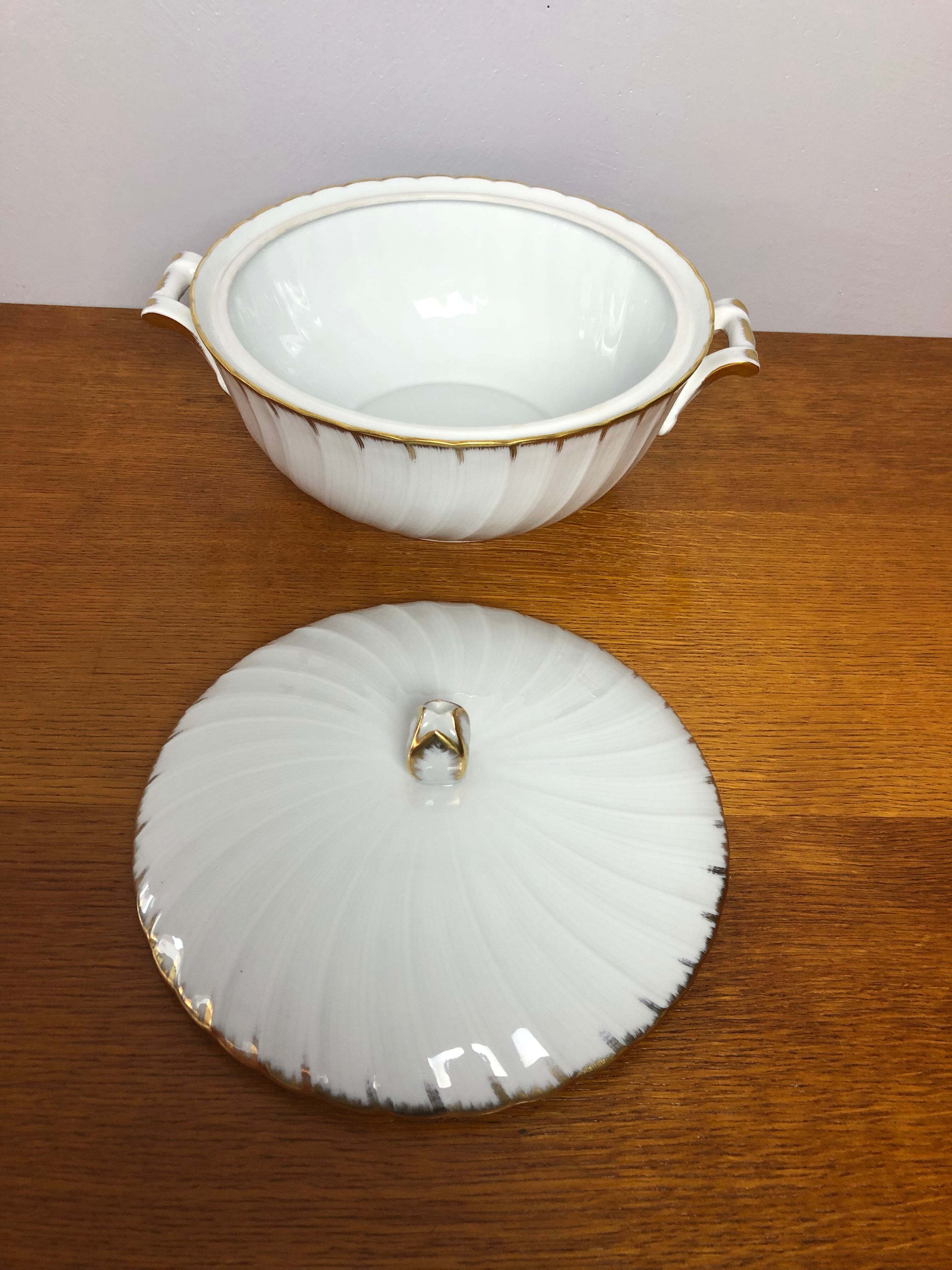 Limoges porcelain soup bowl, Bernardaud