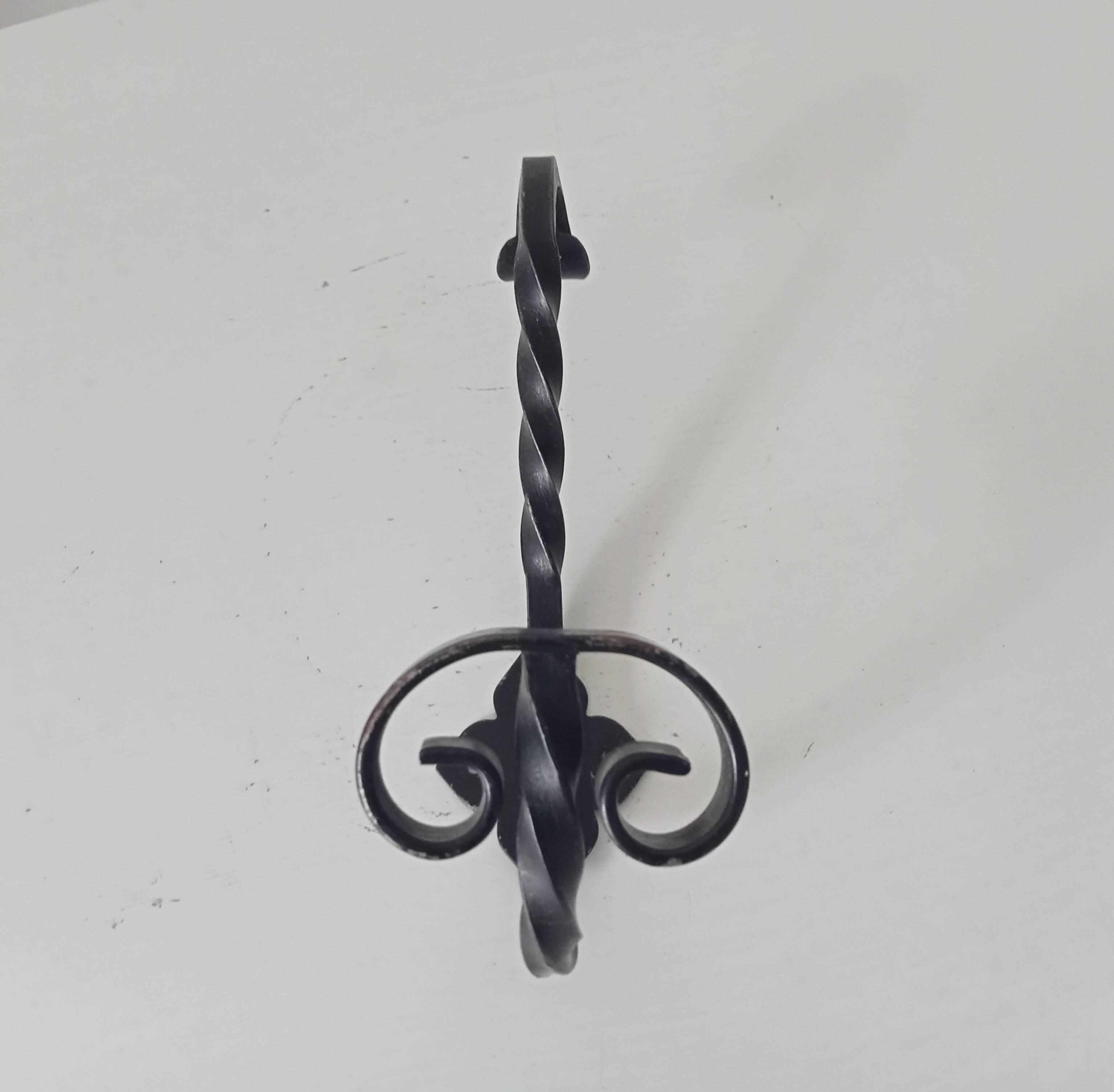 Vintage wrought iron coat rack