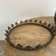 Ceramic cache-pot with bronze frame