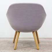 HAY AAL 82 armchair in mauve fabric with oak legs.