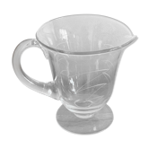 Pichet en verre gravé