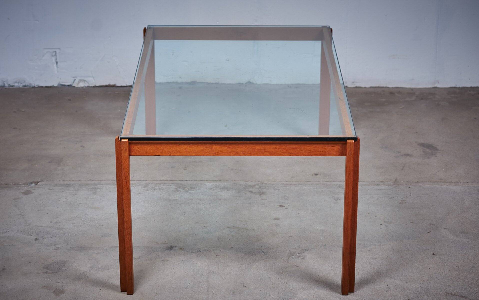 Teak and Glass Coffee Table, Denmark, 1960s
