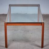 Teak and Glass Coffee Table, Denmark, 1960s