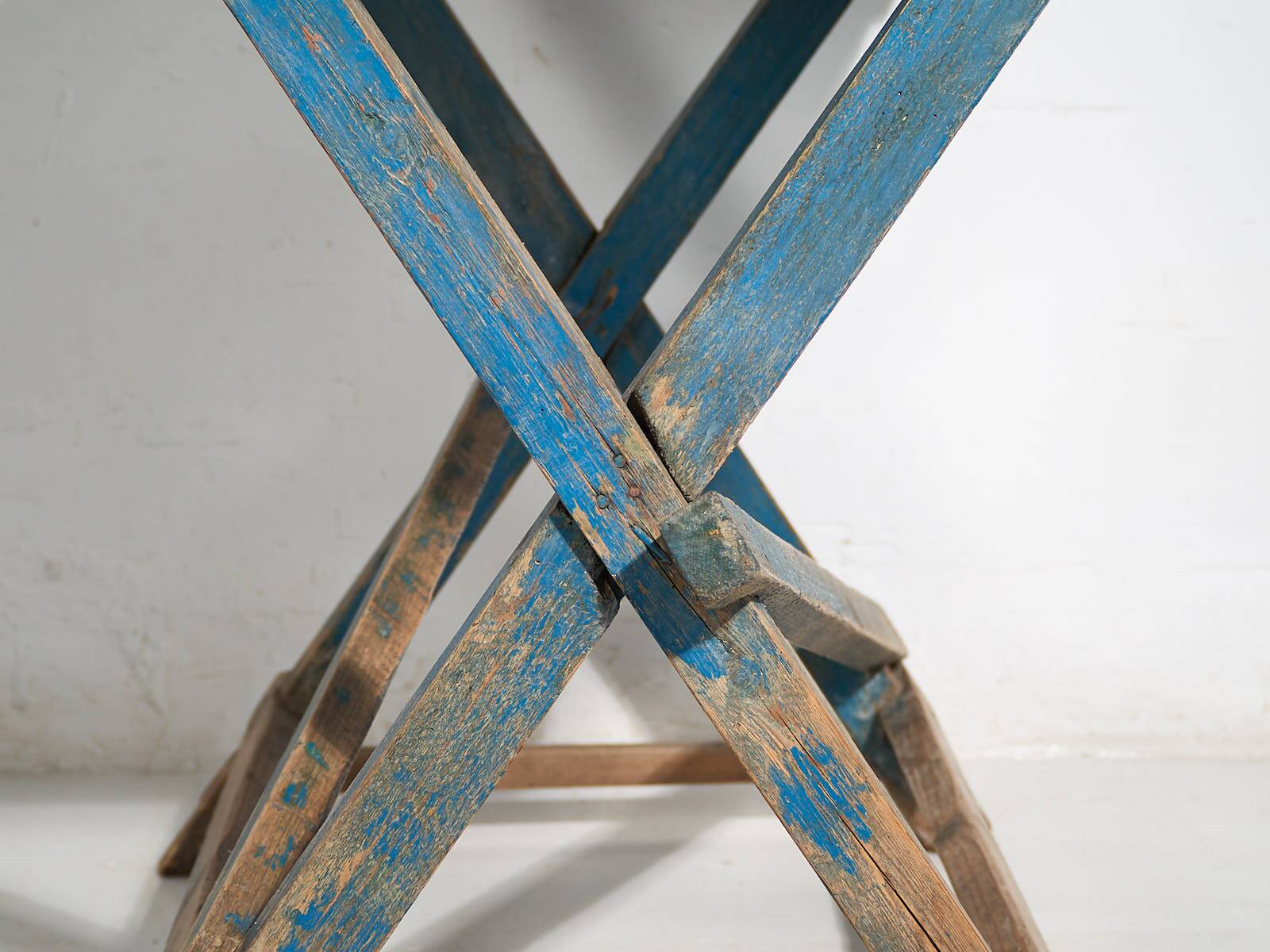 Antique French Provençal style blue table (c.1920) #54