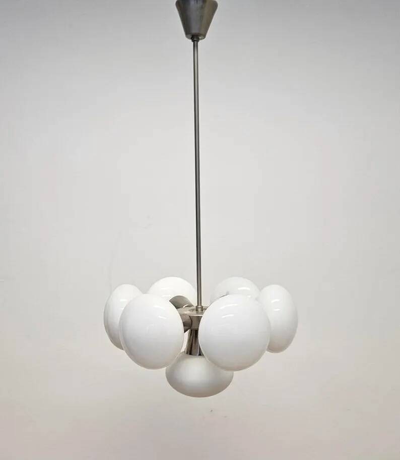 Midcentury Chrome Space Age Sputnik Pendant, 1970s