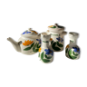 Set of Poteries du Marrais, teapot, oil, vinegar maker, olive pot