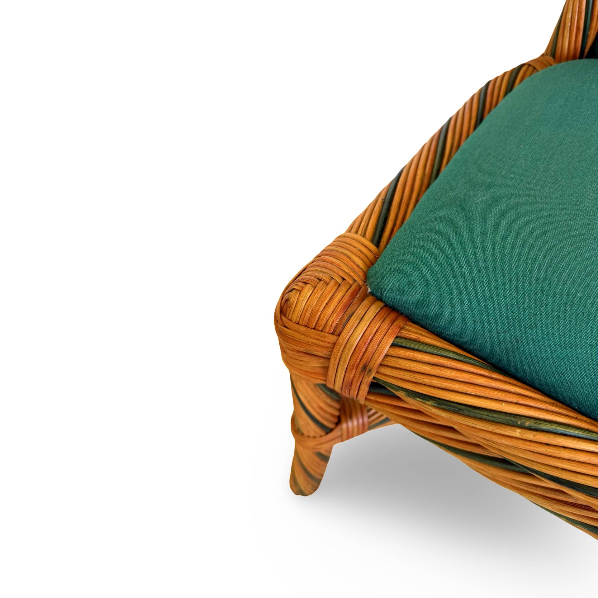 Set of six vintage bamboo and rattan dining chairs