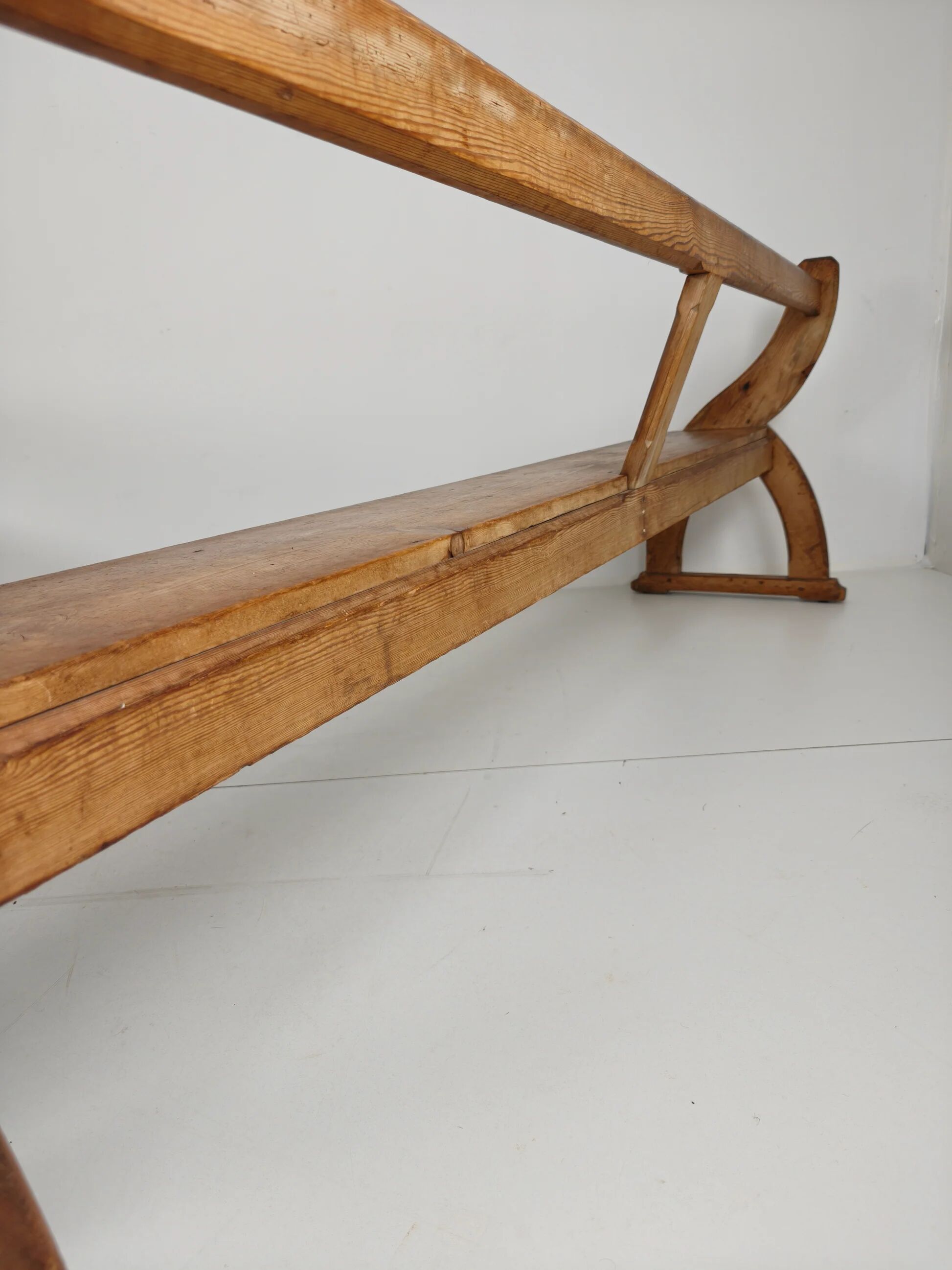 Victorian pitch pine school benches – circa 1900, England