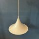 Vintage white glossy suspension Space Age "witch hat"