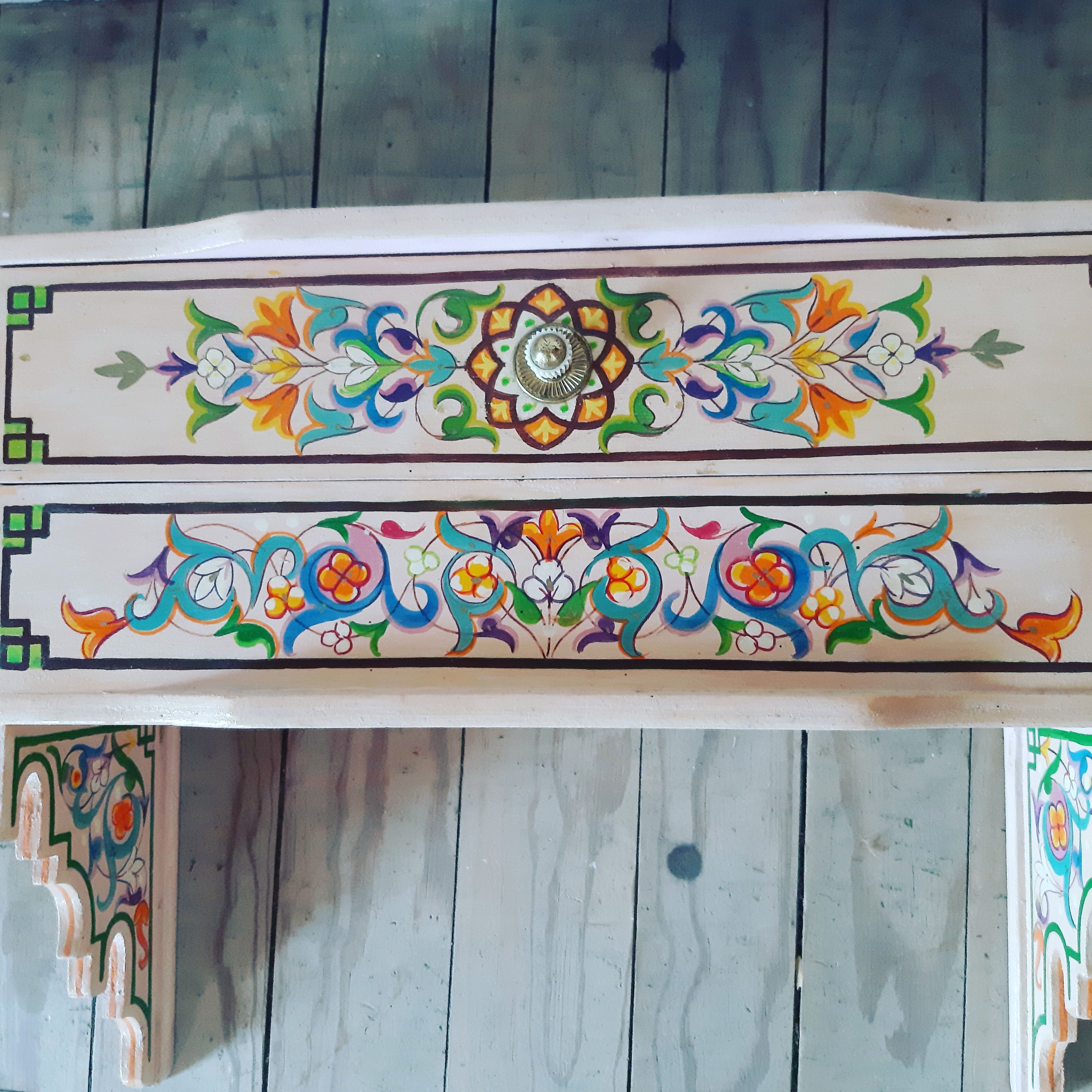 Vintage bohemian shelf