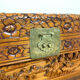 Vintage Chinese carved camphor wood chest on claw feet
