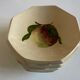 Set of 6 plates in mid-century fruit glazed clay