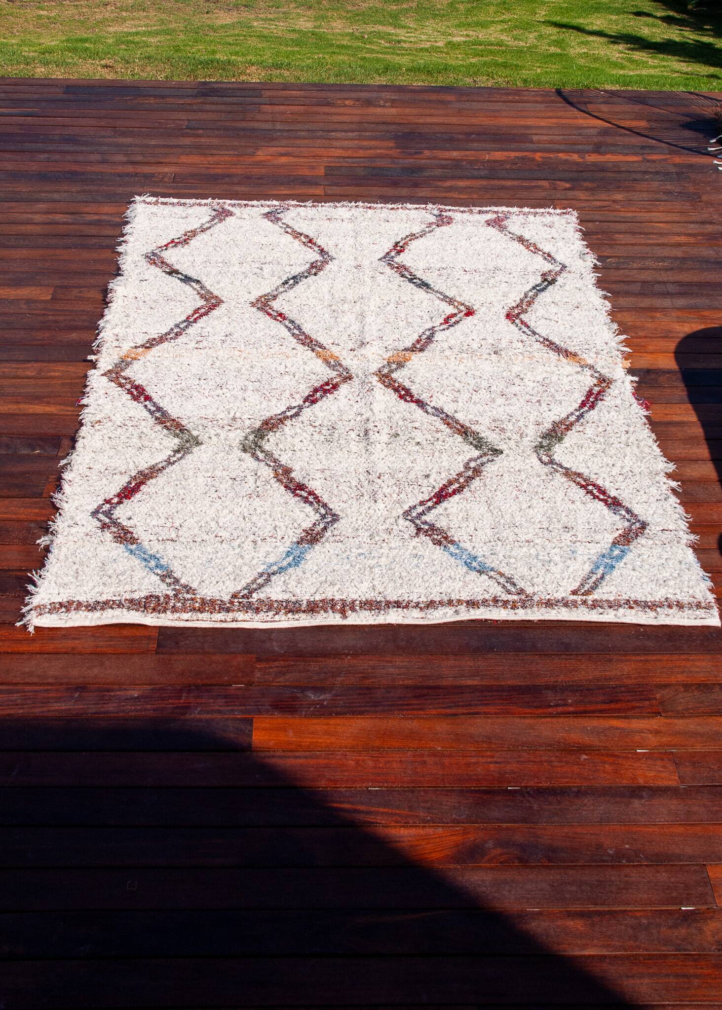 Recycled cotton handmade rug - Reversible - Multicolor