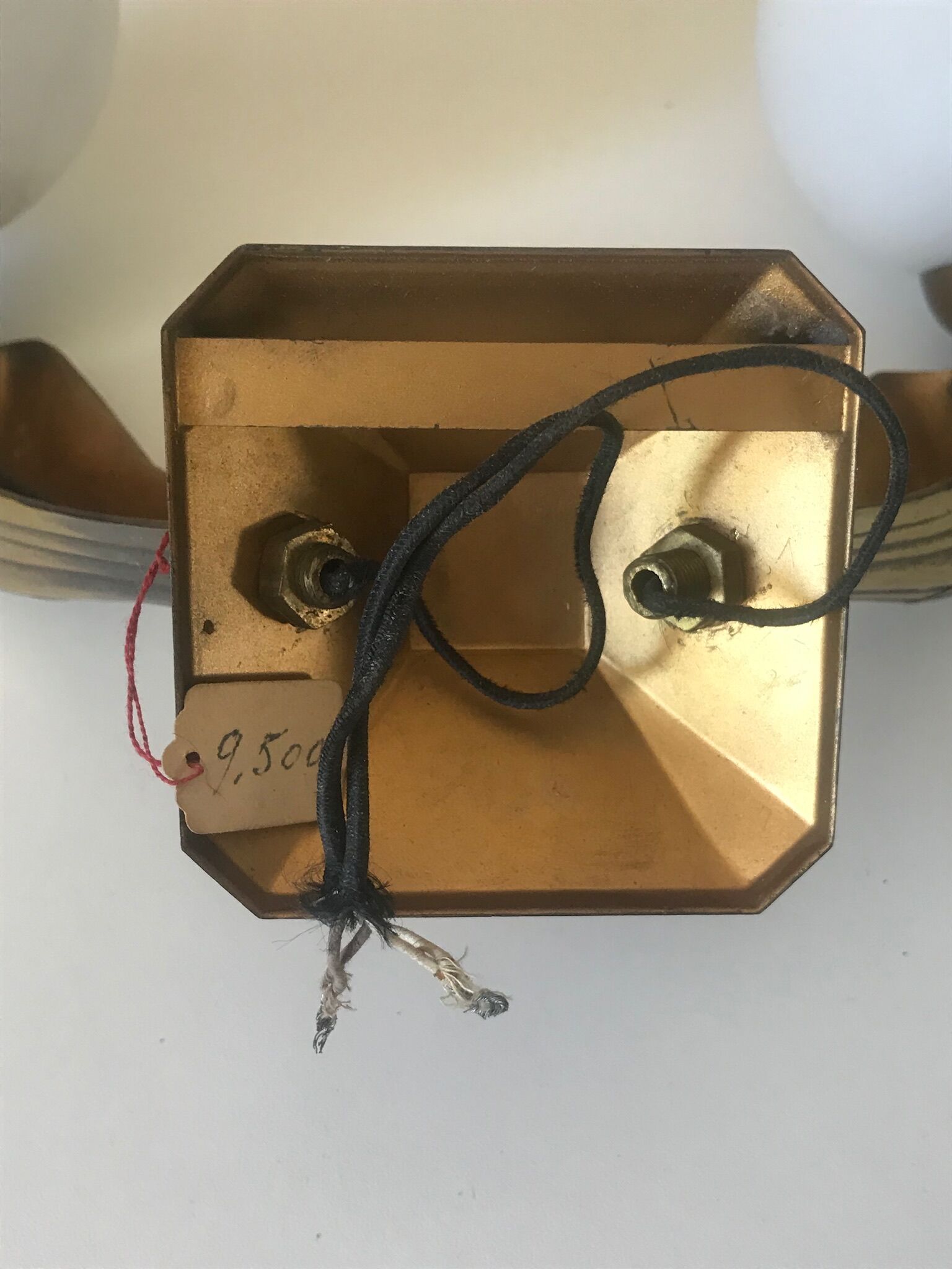 Pair of wall light vintage bronze swallows Annees 50