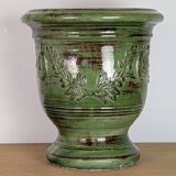 Uzès glazed earthenware planter