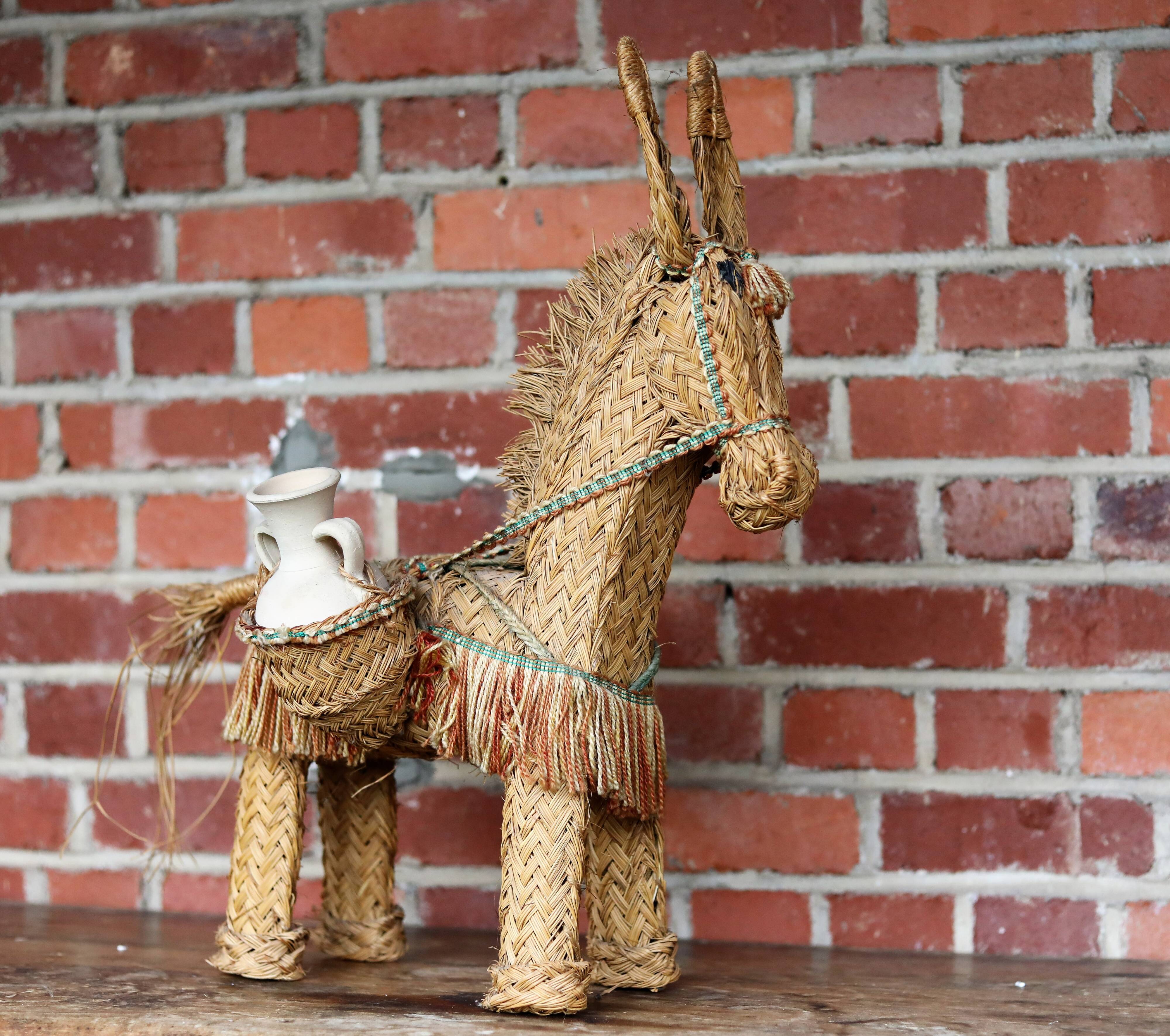 Provençal donkey in rattan