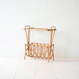 Vintage Swedish Bamboo Magazine Rack