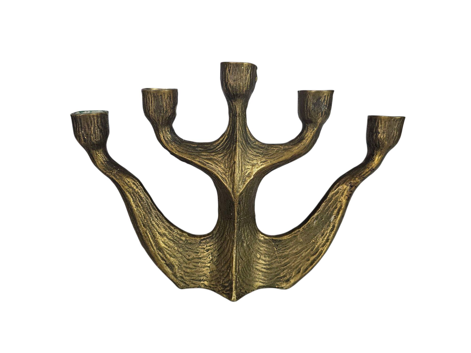 Brutalist - Horst Dalbeck - bronze- candlestick- Duitsland - 1950-1970