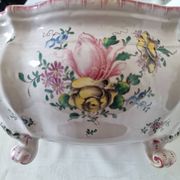 Antique 18th century Marseille earthenware planter by Veuve Perr