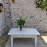 Table basse avec tiroir blanche