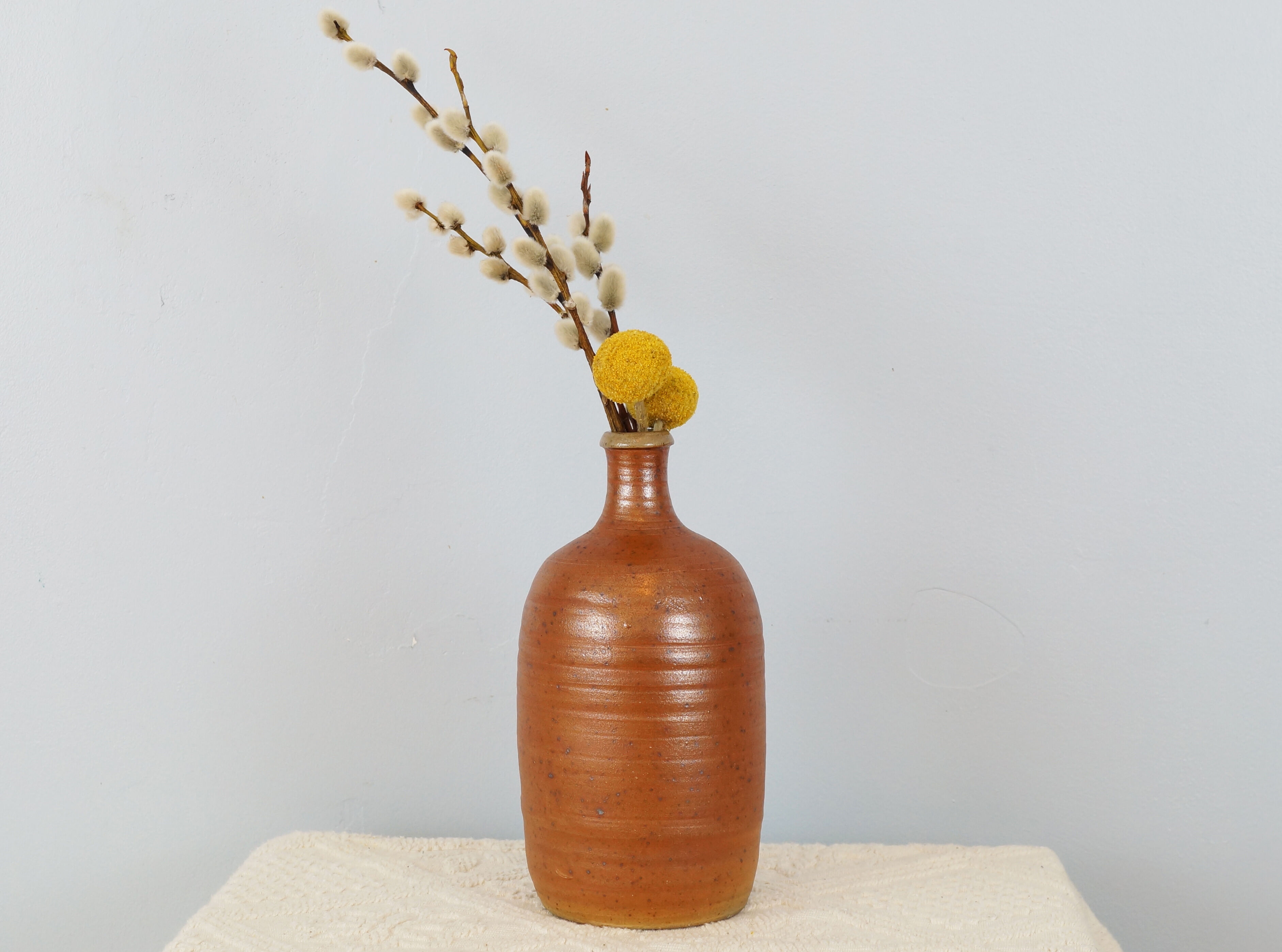 Bottle of vintage stoneware corsican brandy