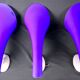 Carlo nason, 3 postmodern sconces, blue murano glass for "murano due"